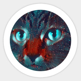 Anxious mycat, revolution for cats Sticker